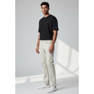 Mavi Zach Straight Leg Jeans Mens Sz 30x30 Beige Twill 5 Pocket Casual Coastal